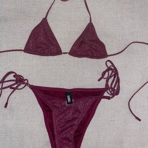 Stevie Grape Sparkle Triangl Bikini